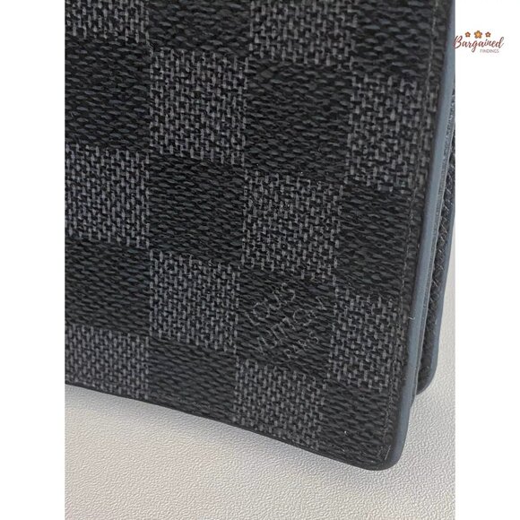 Authentic Louis Vuitton Damier Graphite Coated Canvas Leather Brazza Wallet 2012 - Picture 2 of 14